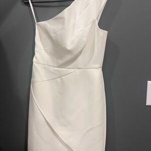 Elegant White One-Shoulder Dress